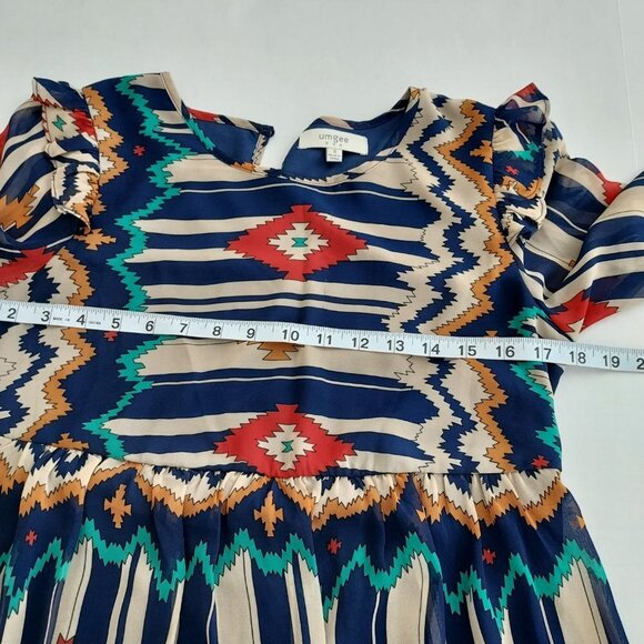 Umgee Aztec Print Babydoll Dress Size Small - Picture 9 of 13
